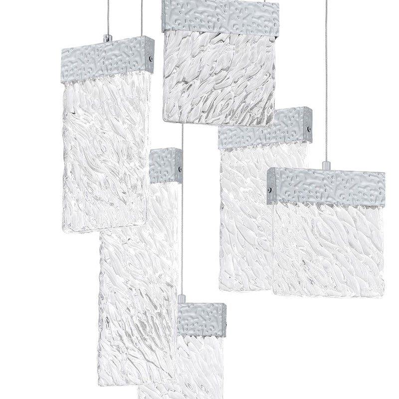 CWI Lighting Carolina Down 32" Chandelier, Pewter/Clear