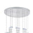 CWI Lighting Carolina Down 32" Chandelier, Pewter/Clear