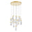 CWI Lighting Carolina Down 32" Chandelier, Gold Leaf/Clear - 1090P32-16-620