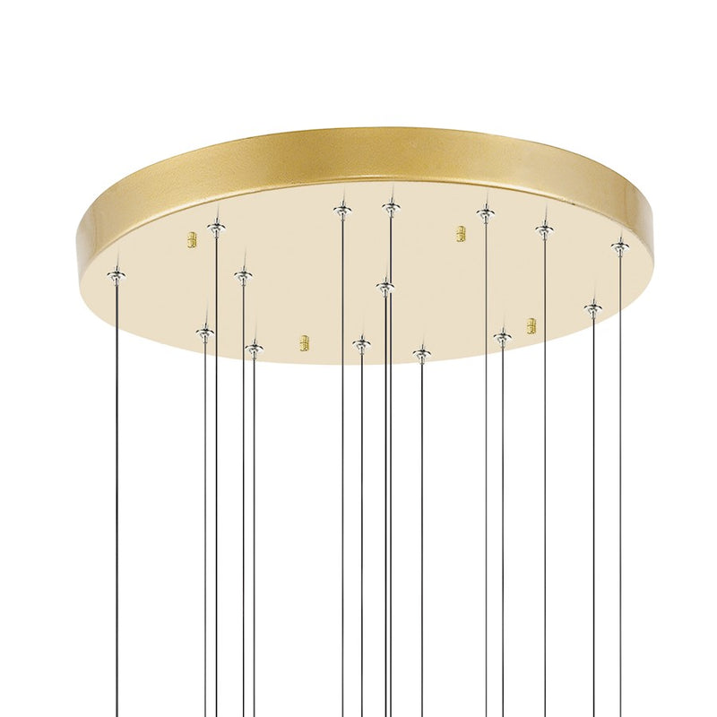 CWI Lighting Carolina Down 32" Chandelier, Gold Leaf/Clear