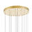 CWI Lighting Carolina Down 32" Chandelier, Gold Leaf/Clear