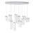 CWI Lighting Carolina Down 40" Chandelier, Pewter/Clear - 1090P40-10-269-O