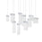 CWI Lighting Carolina Down 40" Chandelier, Pewter/Clear