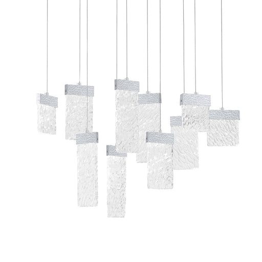 CWI Lighting Carolina Down 40" Chandelier, Pewter/Clear