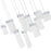 CWI Lighting Carolina Down 40" Chandelier, Pewter/Clear