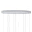 CWI Lighting Carolina Down 40" Chandelier, Pewter/Clear