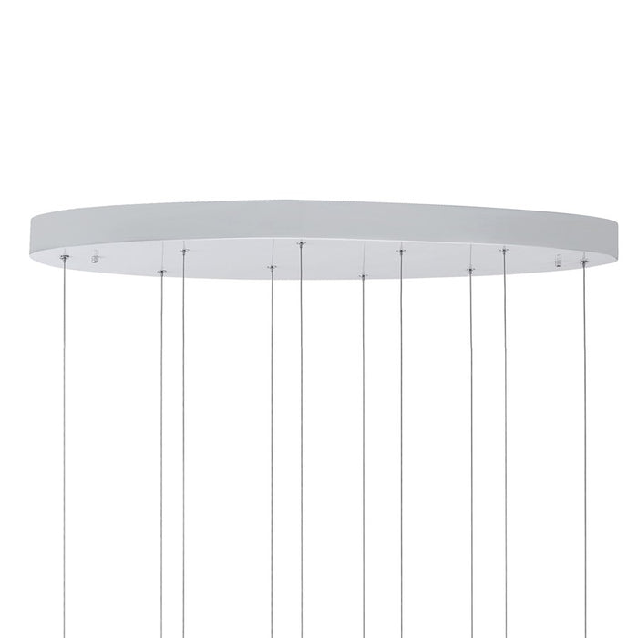 CWI Lighting Carolina Down 40" Chandelier, Pewter/Clear