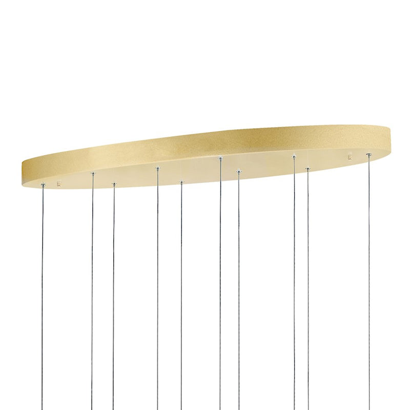 CWI Lighting Carolina Down 40" Chandelier, Gold Leaf/Clear