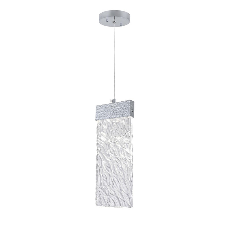 CWI Lighting Carolina Down 5" Mini Pendant, Pewter/Clear