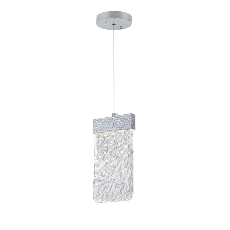 CWI Lighting Carolina Down Mini Pendant, Pewter/Clear