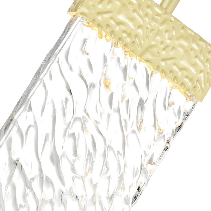 CWI Lighting Carolina Down 5" Mini Pendant, Gold Leaf/Clear