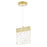 CWI Lighting Carolina Down 6" Mini Pendant, Gold Leaf/Clear