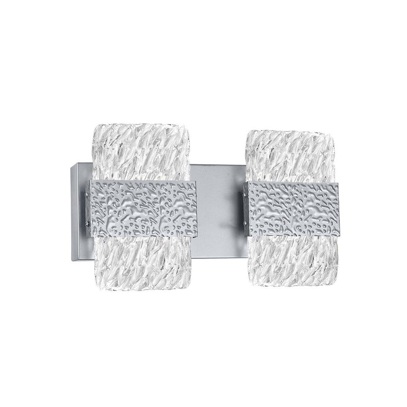 CWI Lighting Carolina 14" Wall Light, Pewter/Clear