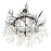 CWI Lighting Carolina 5" Wall Light, Pewter/Clear