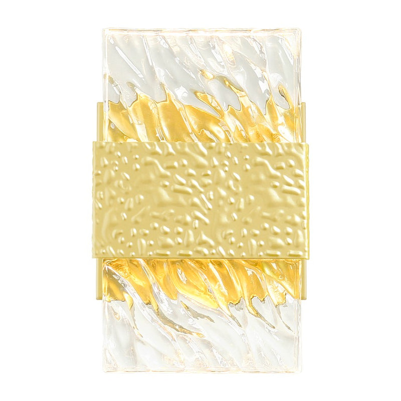 CWI Lighting Carolina 5" Wall Light, Gold Leaf/Clear