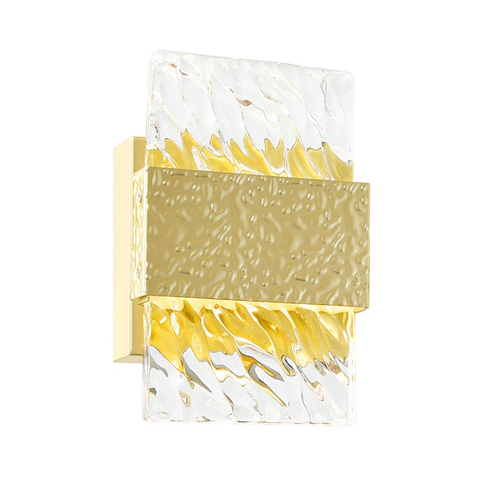 CWI Lighting Carolina 5" Wall Light, Gold Leaf/Clear