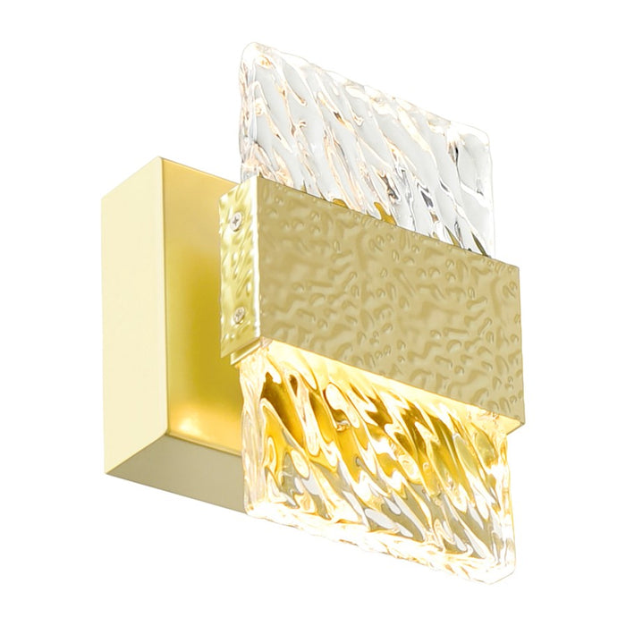 CWI Lighting Carolina 5" Wall Light, Gold Leaf/Clear