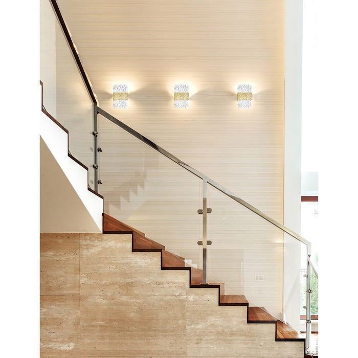 CWI Lighting Carolina 5" Wall Light, Gold Leaf/Clear