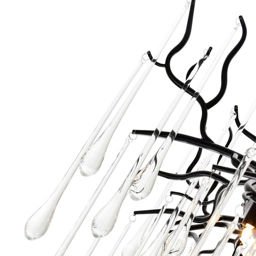 CWI Lighting Anita 26" 12 Light Down Chandelier, Black