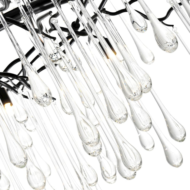CWI Lighting Anita 26" 12 Light Down Chandelier, Black