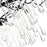 CWI Lighting Anita 26" 12 Light Down Chandelier, Black