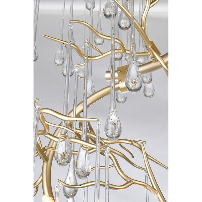 CWI Lighting Anita 26" 12 Light Down Chandelier, Gold Leaf