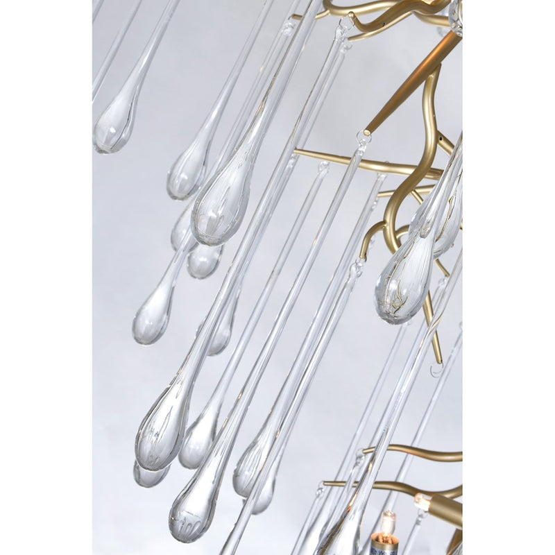 CWI Lighting Anita 26" 12 Light Down Chandelier, Gold Leaf