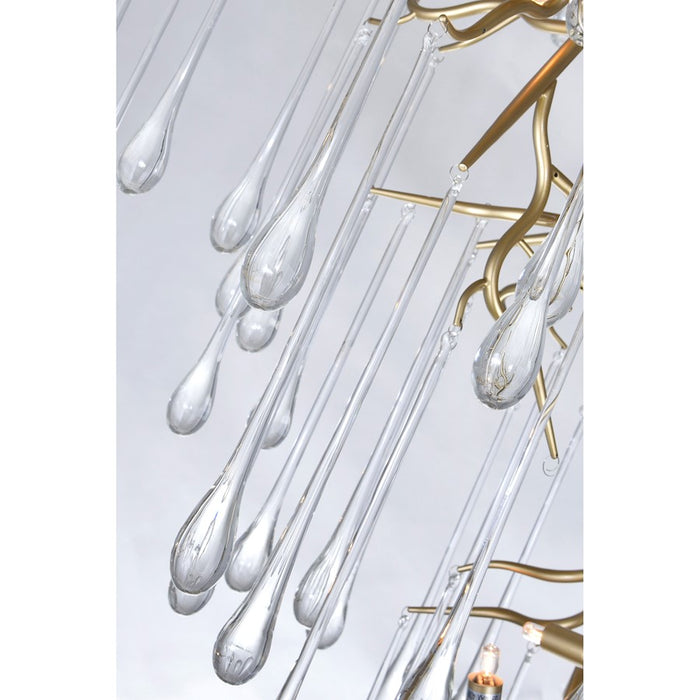 CWI Lighting Anita 26" 12 Light Down Chandelier, Gold Leaf