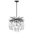 CWI Lighting Anita 6 Light Down Chandelier, Black