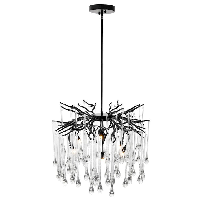 CWI Lighting Anita 6 Light Down Chandelier, Black