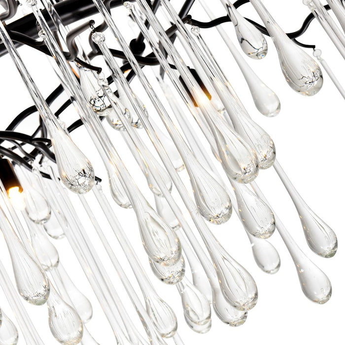CWI Lighting Anita 6 Light Down Chandelier, Black