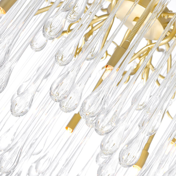 CWI Lighting Anita 6 Light Down Chandelier, Gold Leaf