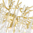 CWI Lighting Anita 6 Light Down Chandelier, Gold Leaf