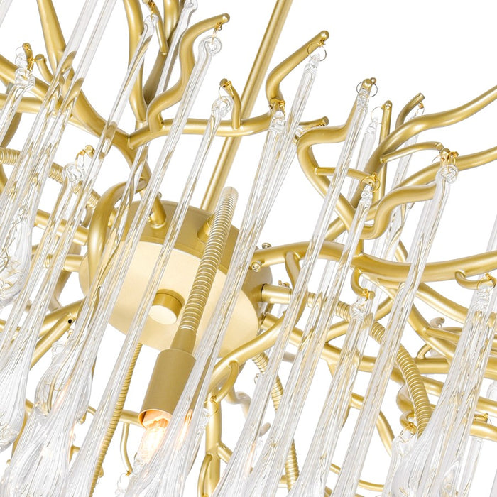 CWI Lighting Anita 6 Light Down Chandelier, Gold Leaf