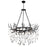 CWI Lighting Anita 43" 12 Light Down Chandelier, Black