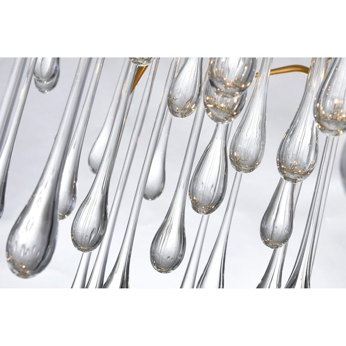 CWI Lighting Anita 43" 12 Light Down Chandelier, Gold Leaf
