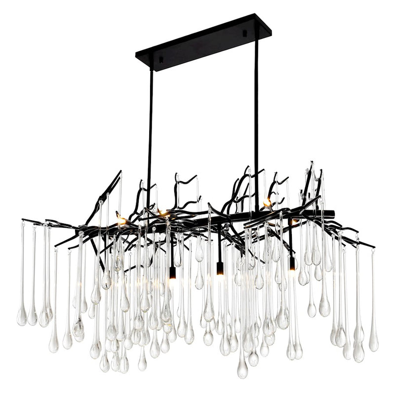 CWI Lighting Anita 10 Light Down Chandelier, Black