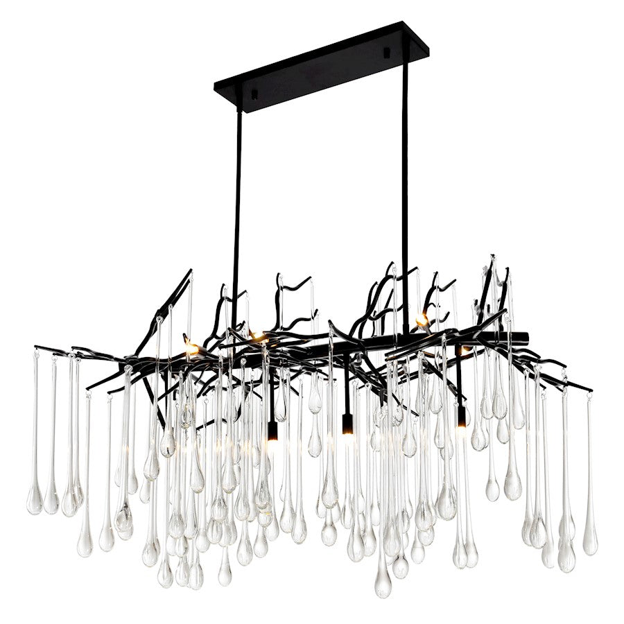 CWI Lighting Anita 10 Light Down Chandelier, Black - 1094P47-10-101