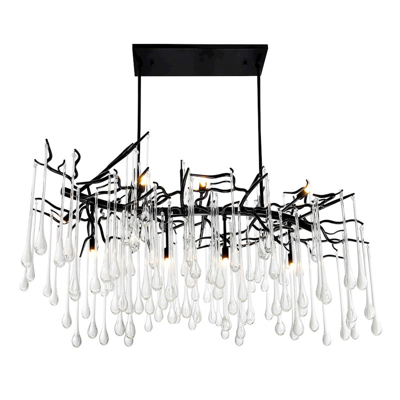 CWI Lighting Anita 10 Light Down Chandelier, Black