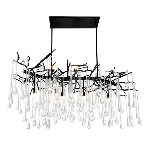 CWI Lighting Anita 10 Light Down Chandelier, Black