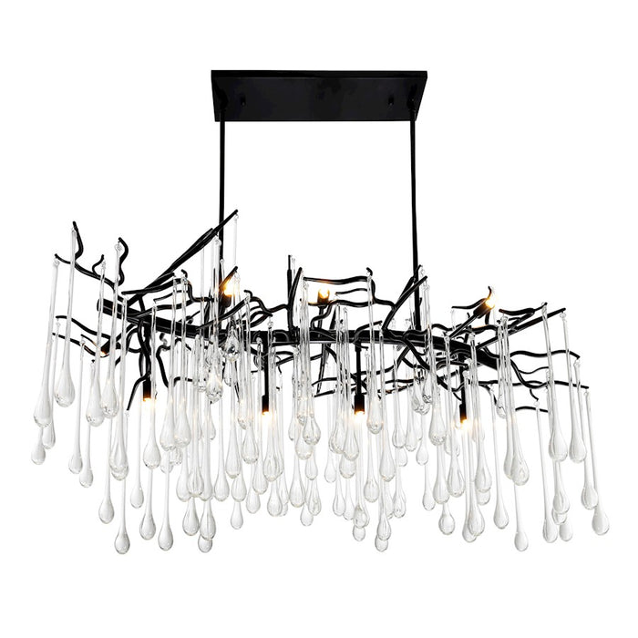 CWI Lighting Anita 10 Light Down Chandelier, Black