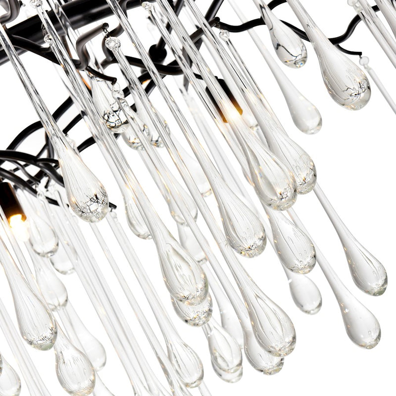 CWI Lighting Anita 10 Light Down Chandelier, Black