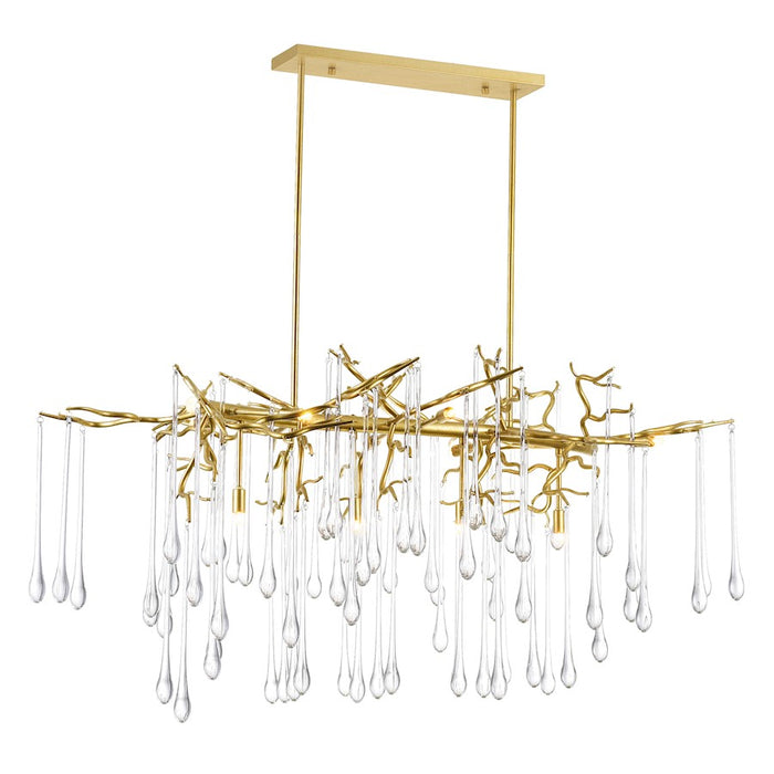 CWI Lighting Anita 10 Light Down Chandelier, Gold Leaf - 1094P47-10-620