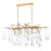 CWI Lighting Anita 10 Light Down Chandelier, Gold Leaf