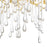 CWI Lighting Anita 10 Light Down Chandelier, Gold Leaf