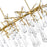CWI Lighting Anita 10 Light Down Chandelier, Gold Leaf