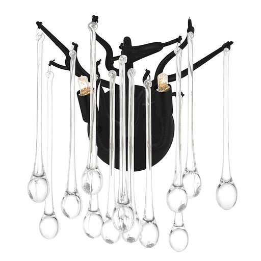 CWI Lighting Anita 2 Light Wall Light, Black