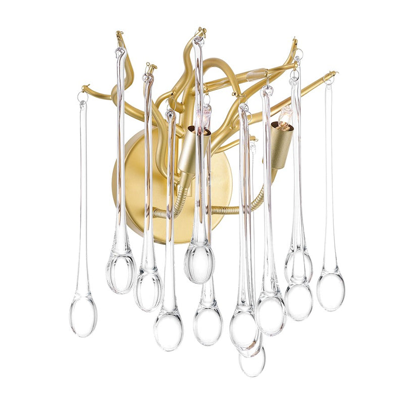 CWI Lighting Anita 2 Light Wall Light, Gold Leaf