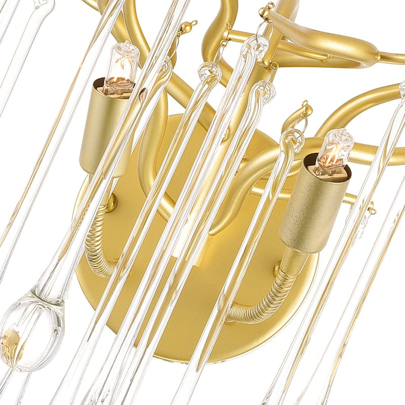 CWI Lighting Anita 2 Light Wall Light, Gold Leaf