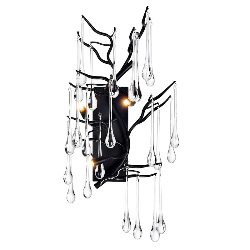 CWI Lighting Anita 3 Light Wall Light, Black